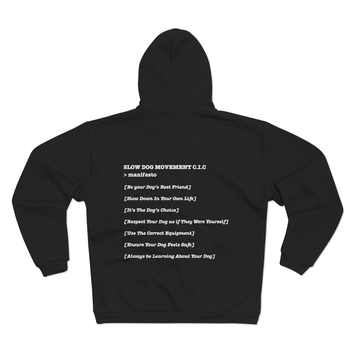 Classic Unisex Zip Hoodie with ">manifesto" Design