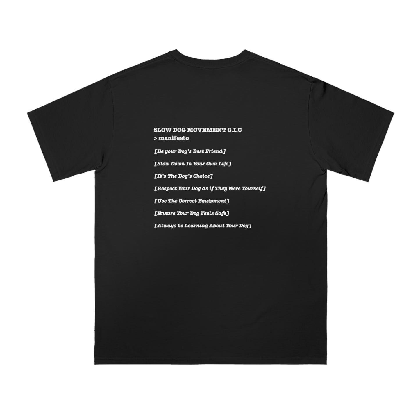Classic Unisex T-Shirt with ">manifesto" Design