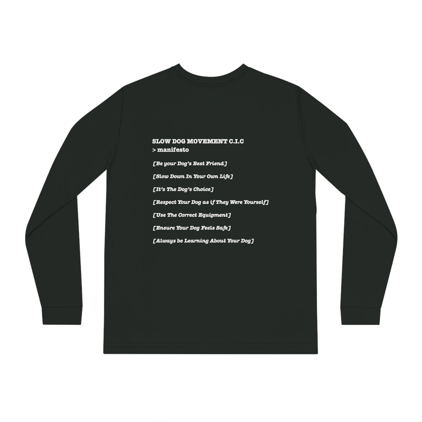 Classic Long Sleeve Tee with ">manifesto" Design