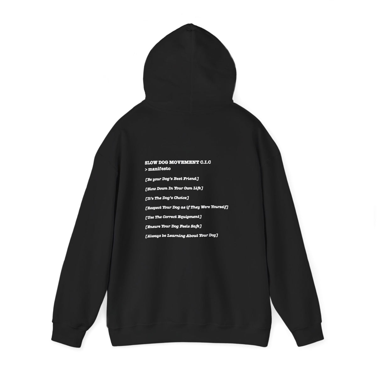 Classic Hoodie with ">manifesto" Design