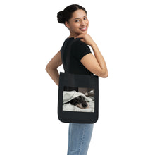 Cargar imagen en el visor de la galería, &#39;SLOW wear&#39; Organic Canvas Tote Bag feat. original art by member Helen Nix
