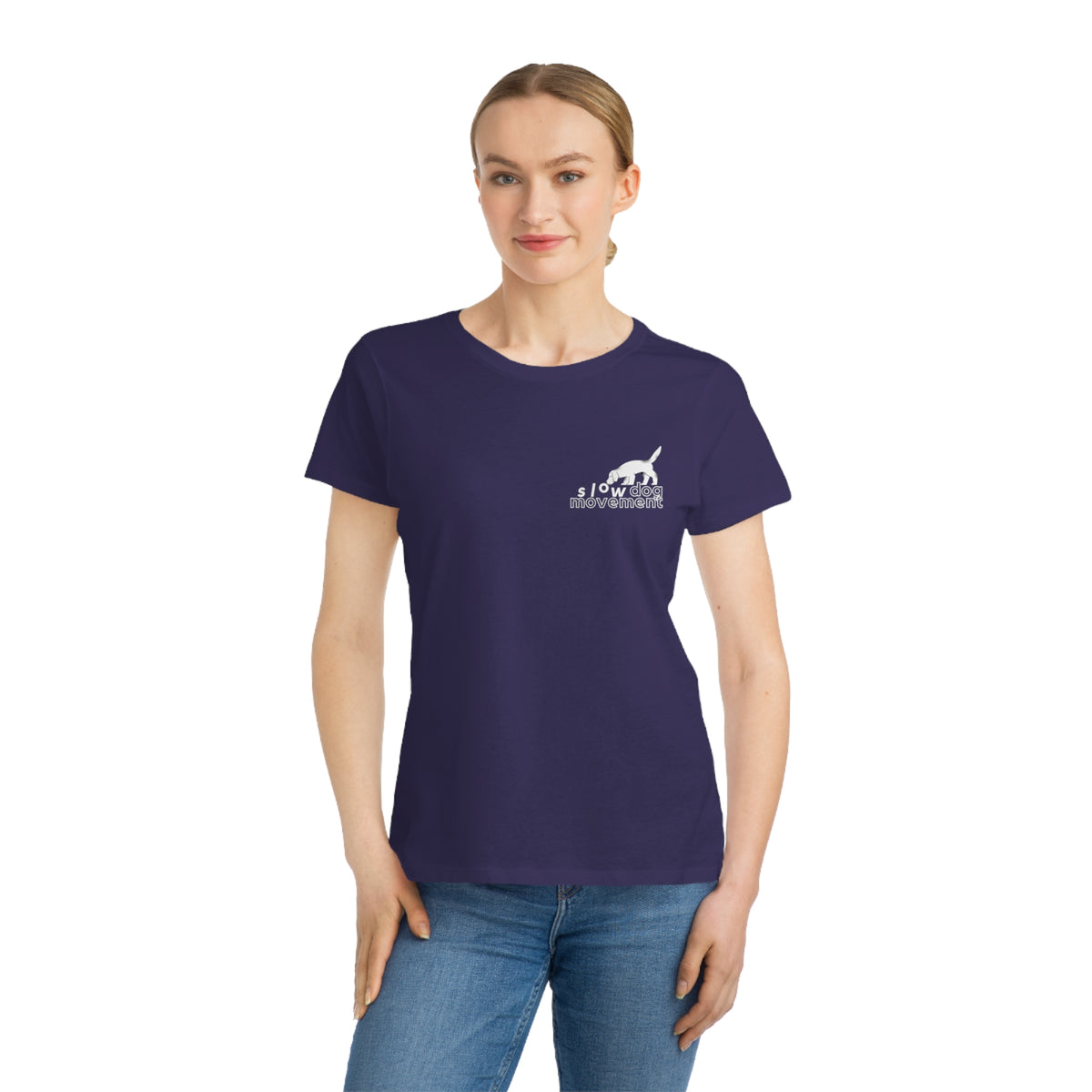 Classic Women's T-shirt with ">manifesto" Design