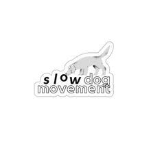 Lade das Bild in den Galerie-Viewer, &#39;SLOW wear&#39; SLOW DOG MOVEMENT© logo Die-Cut Stickers
