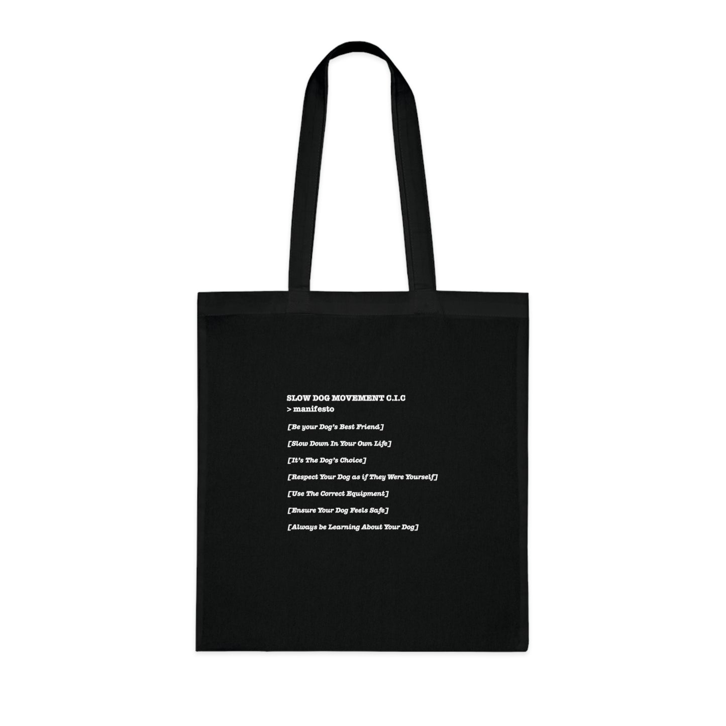 Classic Tote Bag with ">manifesto" Design