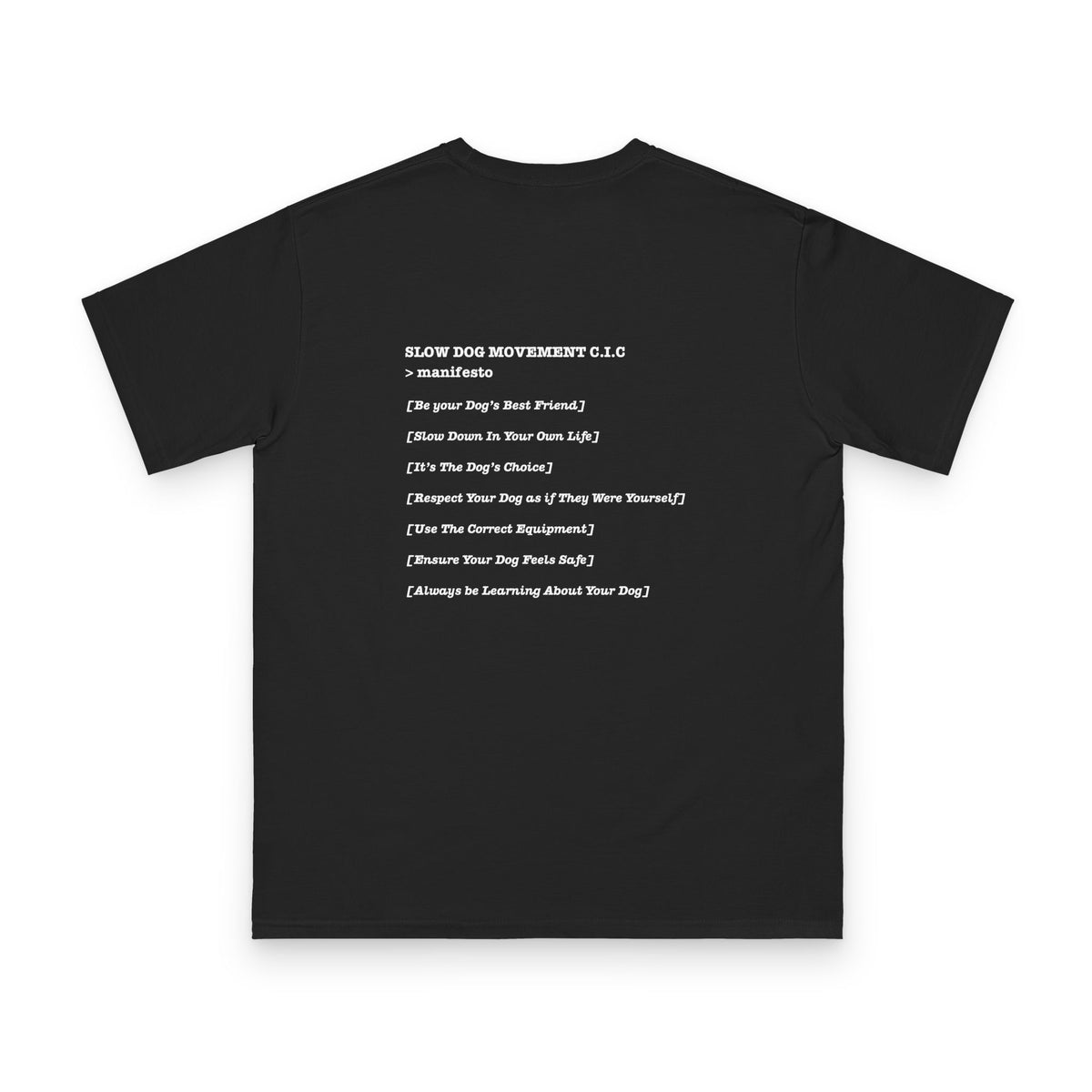 Classic Unisex T-Shirt with ">manifesto" Design