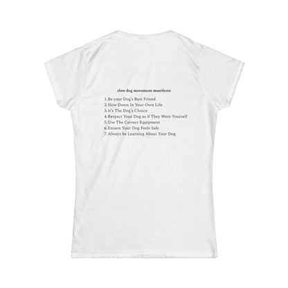 Classic Women's T-shirt with "<Manifesto" Design