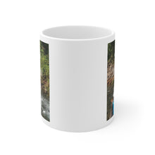 Load image into Gallery viewer, &#39;SLOW wear&#39; Ceramic Coffee Cup feat. original art by member Toshie Nakazawa
