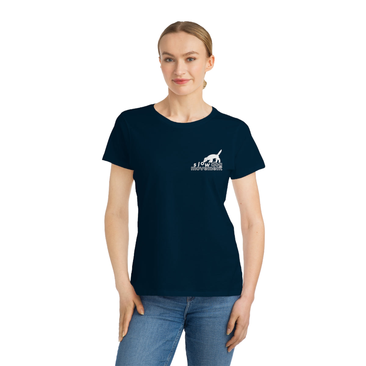 Classic Women's T-shirt with ">manifesto" Design
